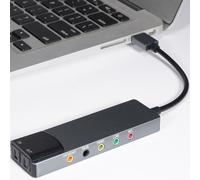 XUMIUZIY Tarjeta de Sonido Envolvente USB 7.1, Tarjeta de Sonido Externa con Música de Alta Resolución de Sonido Digital SPDIF, para PC Portátil