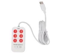 XUMIUZIY Teclado de 6 Teclas, Teclado Macro Programable Multifunción USB para Trabajo en Juegos, Plug and Play, 5 Funciones Esenciales, Compacto y Portátil