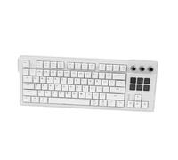 XUMIUZIY Teclado Mecánico de 78 Teclas con Pantalla LCD, Estructura de Junta, Retroiluminación RGB, Interruptores Intercambiables en Caliente, Programación de Macros, Perilla de Volumen, (White)