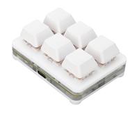 XUMIUZIY Teclado para Juegos de 6 Teclas, Mini Teclado USB, Teclado Macro Programable, Teclado Mecánico RGB, Teclado USB para PC con una Sola Mano para Oficina de Juegos (White)
