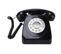 XUMIUZIY Teléfono Fijo Vintage, Teléfono Residencial con Cable Antiguo con Pulsador y Función de Rellamada, Compatible con Conector RJ11 para Residencias de Ancianos y Uso de Emergencia (Black)