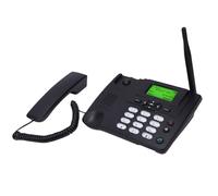 XUMIUZIY Teléfonos Fijos, Teléfono Fijo Inalámbrico 2G con Pantalla de 2,4 Pulgadas Radio FM Reloj Despertador Identificador de Llamadas, Altavoz Incorporado y Micrófono con Antena para (Enchufe de