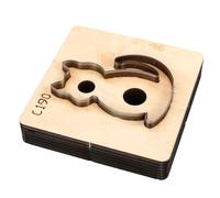 XUMIUZIY Troquel de Cuero con Forma de Gato para Manualidades de | Bordes afilados de precisión, base de madera maciza duradera, operación sin esfuerzo en un paso
