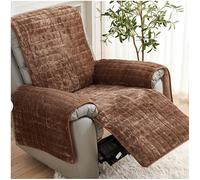 XUMKFJRE 1 Seater Recliner Sofa Cover Non-Slip Plush Flannel Armchair Case Thicken Soft Relax Lazy Boy Chair Slipcovers Home para Sala de Estar(A3 Sofa Mat)