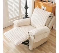 XUMKFJRE 1Seater Flannel Recliner Sofa Cover with Pockets Armchair Case Plush Non-Slip Lazy Boy Chair Slipcovers Home Decor para Sala de Estar(A2 Sofa Mat)