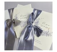 XUMKFJRE 2 Tarjetas de votos Boda en Bronce con Cinta satén Seda y Flores pintadas a Mano. Libro juramentos matrimoniales para la Ceremonia de Boda(Color-18)