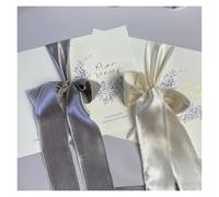 XUMKFJRE 2 Tarjetas de votos Boda en Bronce con Cinta satén Seda y Flores pintadas a Mano. Libro juramentos matrimoniales para la Ceremonia de Boda(Color-21)