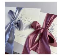 XUMKFJRE 2 Tarjetas de votos Boda en Bronce con Cinta satén Seda y Flores pintadas a Mano. Libro juramentos matrimoniales para la Ceremonia de Boda(Color-02)