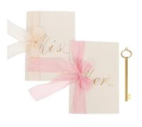 XUMKFJRE 2 Tarjetas delicadas for votos de Boda, Libros y folletos para la Ceremonia de Boda(Color 2)