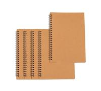 XUMKFJRE 5 cuadernos de espiral papel grueso con, rayados, bloc for proyectos escolares, diarios, bocetos, trabajo oficina Para casa y oficina(Khaki)