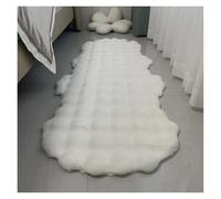 XUMKFJRE Alfombra Habitacion Alfombra de Terciopelo Burbujas for decoración del hogar, cojín sofá Felpa Esponjoso(White,60X200cm(23.6x78in))