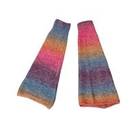 XUMKFJRE Calentadores De Piernas De Invierno Para Mujer 1 Pair Women Retro Rainbow Gradient Pattern Leg Cover, Flared Slouch Knee High Knitted Warmers, Women's Stockings & Hosiery