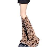 XUMKFJRE Calentadores De Piernas De Invierno Para Mujer 3pair Spicy Leopard Print Calf Pile Socks Women Autumn And Winter Warm Leg Covers Trumpet Plush(Color 01)