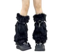 XUMKFJRE Calentadores De Piernas De Invierno Para Mujer Leg Warmers Belt Thickened Imitation Rabbit Women Leggings Boots Cover Party Accessories(Color1)