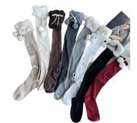 XUMKFJRE Calentadores De Piernas De Invierno Para Mujer Winter Multicolor Thigh Socks Women Solid Color Soft Comfortable Stockings Sweet Over The Knee High(Color1)