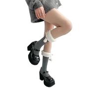 XUMKFJRE Calentadores De Piernas De Invierno Para Mujer Winter Multicolor Thigh Socks Women Solid Color Soft Comfortable Stockings Sweet Over The Knee High(Yellow)