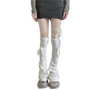 XUMKFJRE Calentadores De Piernas De Invierno Para Mujer Women S Cozy Knit Over-the-Knee Leg Warmers Stylish Solid Color Thigh-High Socks For Casual Wear Or Night Out(WHITE)