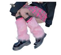 XUMKFJRE Calentadores De Piernas De Invierno Para Mujer Women Winter Leg Warmer Lady Stockings Sweet Polychrome Warm Boots Warmers(Pink)