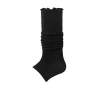 XUMKFJRE Calentadores De Piernas De Invierno Para Mujer Women's Socks High Stockings Basic Women Leg Warmers Cotton Knee Simple Long(CF7470A Black)