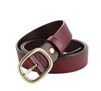 XUMKFJRE Cinturón decorativo Cinturón con hebilla for mujer, estilo retro, versátil y moderno, de cintura delgada, cierre for jeans para Vestidos(115CM,Red brown A)