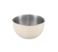 XUMKFJRE Ensaladera Juego de tazones acero inoxidable con báscula for cocinar, hornear y almacenar alimentos, for mezclar gran capacidad(White 4.5L)