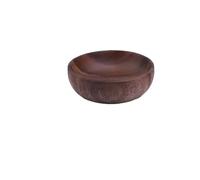 XUMKFJRE Ensaladera Plato redondo de madera for frutas, for el hogar, for dim sum, ensalada, cuenco a prueba caídas, acacia espesada(10X3.5CM)