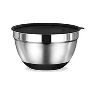 XUMKFJRE Ensaladera Tazones for mezclar con tapas y bases antideslizantes, juego de acero inoxidable for hornear, almacenamiento encajable(16cm)