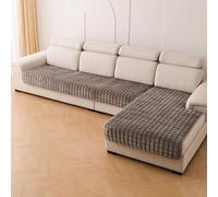 XUMKFJRE Flannel Sofa Cushion Four Seasons General Non-Slip Thickened Living Room Backrest Cover Plush Seat para Sala de Estar(Dark Grey,70x70cm 1pcs)