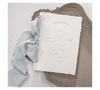 XUMKFJRE Juego de 1 Libro votos matrimoniales con diseño cóncavo y Convexo, Ideal for Invitaciones Boda Regalos, Cintas para la Ceremonia de Boda(Blue Grey)