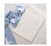 XUMKFJRE Juego de 1 Libro votos matrimoniales con diseño cóncavo y Convexo, Ideal for Invitaciones Boda Regalos, Cintas para la Ceremonia de Boda(Blue)