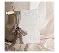 XUMKFJRE Juego de 1 Libro votos matrimoniales con diseño cóncavo y Convexo, Ideal for Invitaciones Boda, Tarjetas for Novios Lazos para la Ceremonia de Boda(Grey)