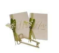 XUMKFJRE Libro de votos El Valle Tulip Césped Decoración Boda Ceremonia Hermosa Tarjeta discurso Juramento Novios para la Ceremonia de Boda(Color 2)