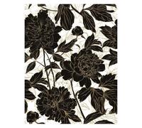 XUMKFJRE Papel tapiz floral de líneas doradas y negras, decoración vintage for el hogar, papel contacto impermeable, adhesivo for muebles gabinetes Para dormitorio, sala de estar, pasillo(44cmx150cm)