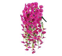 XUMKFJRE Plantas Artificiales 1/2Pc 75cm Blanco Artificial Gloria de la mañana Colgante Pared Plantas violetas Flores Enredaderas for decoración Boda del jardín hogar para decoración(Rose Red)