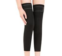 XUMKFJRE Rodilleras Termicas 1 Par De Calentadores Térmicos De Rodilla Y Piernas, Rodilleras Elásticas, Mangas Cálidas De Invierno(Black-General,L (50-65 kg))