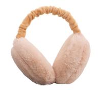 XUMKFJRE Soft Plush Ear Warmer Winter Warm For Women Men Solid Color Flap Outdoor Cold Protection EarMuffs Cover(Khaki)