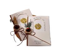 XUMKFJRE Tarjeta de votos matrimoniales for Novios, Pareja, Escritura a Mano Creativa Ceremonia de Boda(Color-01)