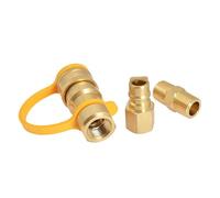 Xummpxuk Accesorios de conexión rápida para tanque de propano, válvula adaptadora de repuesto para manguera de propano RV, adaptador de accesorios de conexión rápida de latón macizo RV