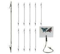 Xummpxuk Brazo Flexible de - Soporte de Bobina de Incienso de Doble Cabeza, 10 Piezas de Abrazadera de Etiquetas de Almacenamiento, Soporte de Manguera Largo para habitación, hogar, Postales