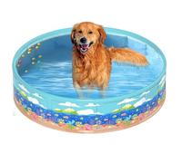 Xummpxuk Piscina para niños, piscina plegable de PVC no inflable, bañera ligera para el hogar, parque al aire libre, patio, jardín, fiesta acuática