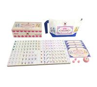 XuMoZC American Mahjong Design Set de 1.2 pulgadas, 160 azulejos acrílicos de alta calidad de cuatro capas rosa rojo Mah-Jongg