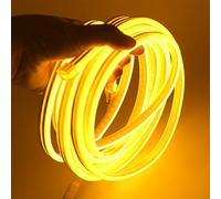 XUNATA 12V Flexible LED Neon Amarillo, 1m Impermeable 2835 Tira de LED Strip Light, Luz de la Cuerda para Exterior Fiestas Decoración Party Sign Publicidad Firmar