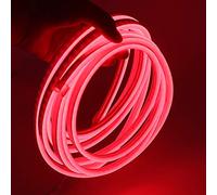 XUNATA 12V Flexible LED Neon Rojo, 5m Impermeable 2835 Tira de LED Strip Light, Luz de la Cuerda para Exterior Fiestas Decoración Party Sign Publicidad Firmar