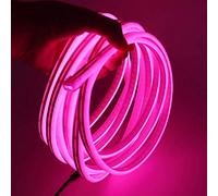 XUNATA 12V Flexible LED Neon Rosa, 5m Impermeable 2835 Tira de LED Strip Light, Luz de la Cuerda para Exterior Fiestas Decoración Party Sign Publicidad Firmar