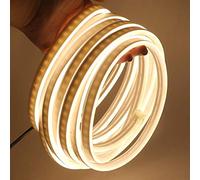 XUNATA 12V Flexible Neon Blanco calido, 5m Impermeable 2835 Tira de LED Strip Light, Luz de la Cuerda para Exterior Fiestas Decoración Party Sign Publicidad Firmar