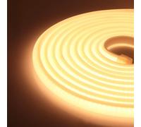 XUNATA 20m LED Neon Flexible 220V, Tira de LED COB con Cable de Alimentación, Alto brillo 288 LEDs/m, Cada Corte de 50 cm, IP65 Impermeable Luz de Cuerda - Blanco Cálido