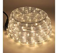 XUNATA 220V Flexible Luz de Cuerda Blanco calido, Impermeable Tria de LED Strip Light para Intemperie o Interior Escalera de Techo Decoración Luces Colores - 20m