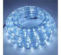 XUNATA 220V Flexible Luz de Cuerda Blanco, Impermeable Tria de LED Strip Light para Intemperie o Interior Escalera de Techo Decoración Luces Colores - 2m