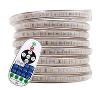 XUNATA 25m Regulable Tira de LED 3014 con Control Remoto, 120 LEDs/m de Luz de Cuerda Impermeable, 220V Decoración Interior y Exterior Ribbon Light Blanco