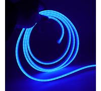 XUNATA 2m Azul Tira de LED de Neón con Interruptor, Alimentación USB de 5 V, Luces de Tubo de PVC de Colores, IP65 Impermeable, Flexible, Cortado a la Medida